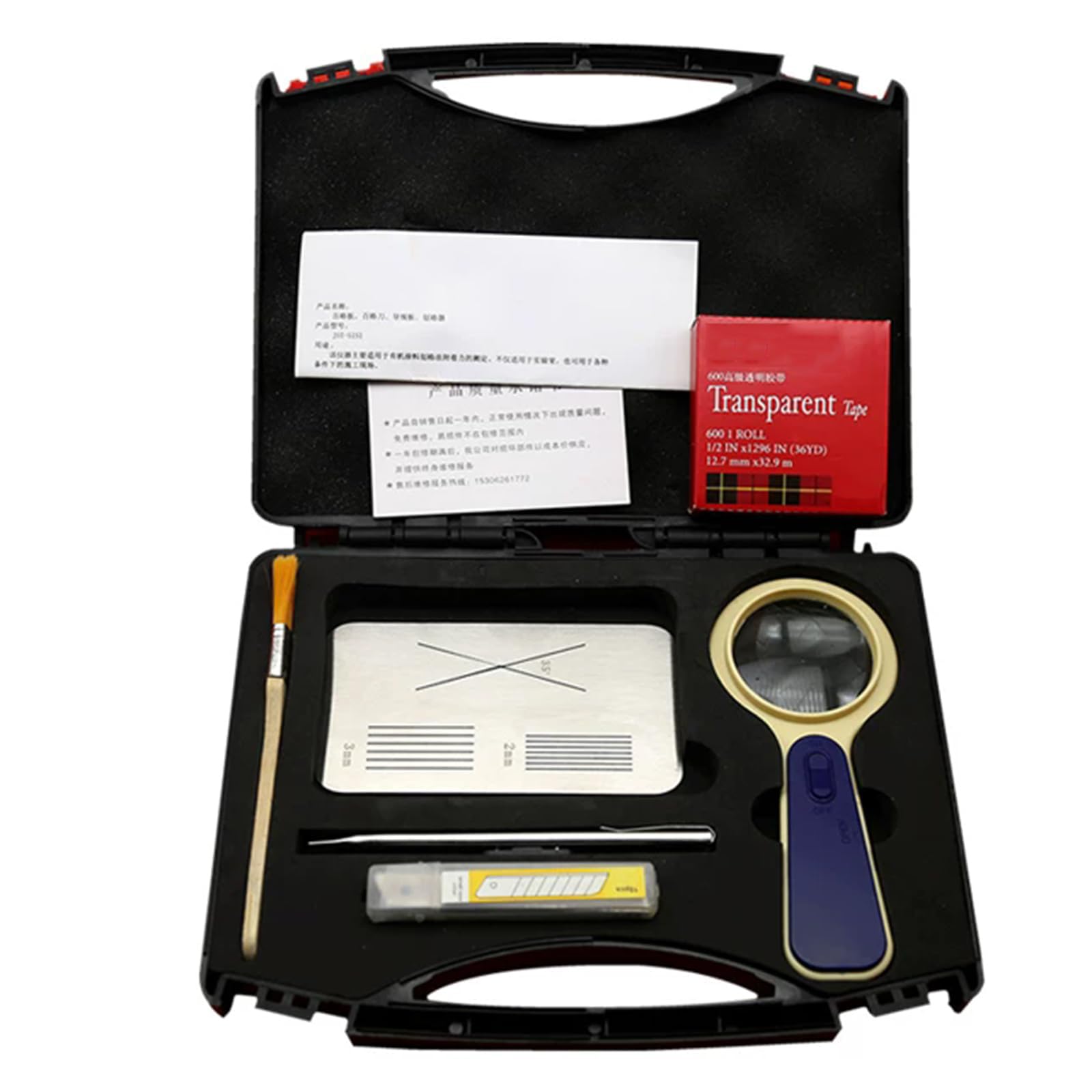 Regla De Corte Transversal, Guía De Corte Transversal para Medir La Adherencia, Medidor De Adherencia De Cuadrícula De Cien Puntos, Espacio De Corte: 1 Mm, 1,5 Mm, 2 Mm, 3 Mm B