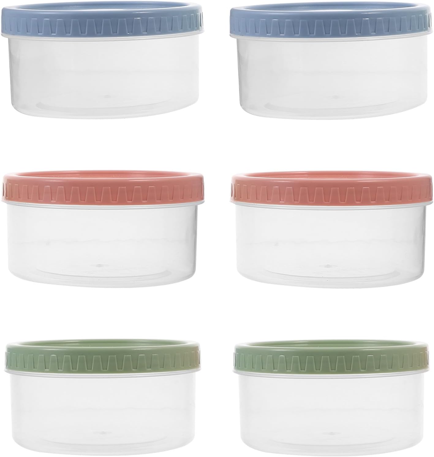 UPKOCH 6 Pack 300ml round PP Airtight Food Storage Containers