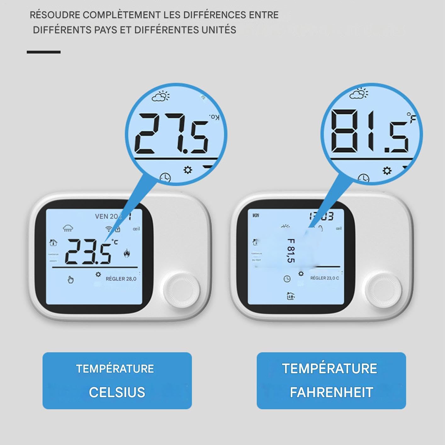 Termostato Inteligente Monitor De Temperatura De Pantalla Digital
