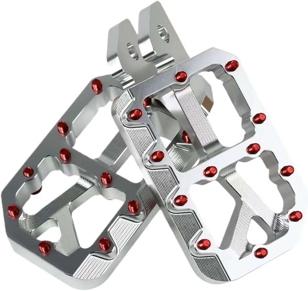 Motorcycle pedal Motorcycle Pedals Surron Light Bee X New Customized Pedals Floor Boards SurRon Pedals Part E-Bike X160 X260(Silver-Purple)