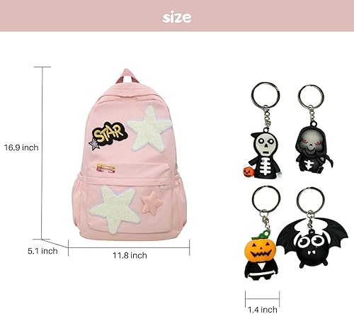 Miniatura 2 de Mochila de Halloween Y2K, linda mochila estética Kawaii para mujer, Rosado, Mochilas Daypack
