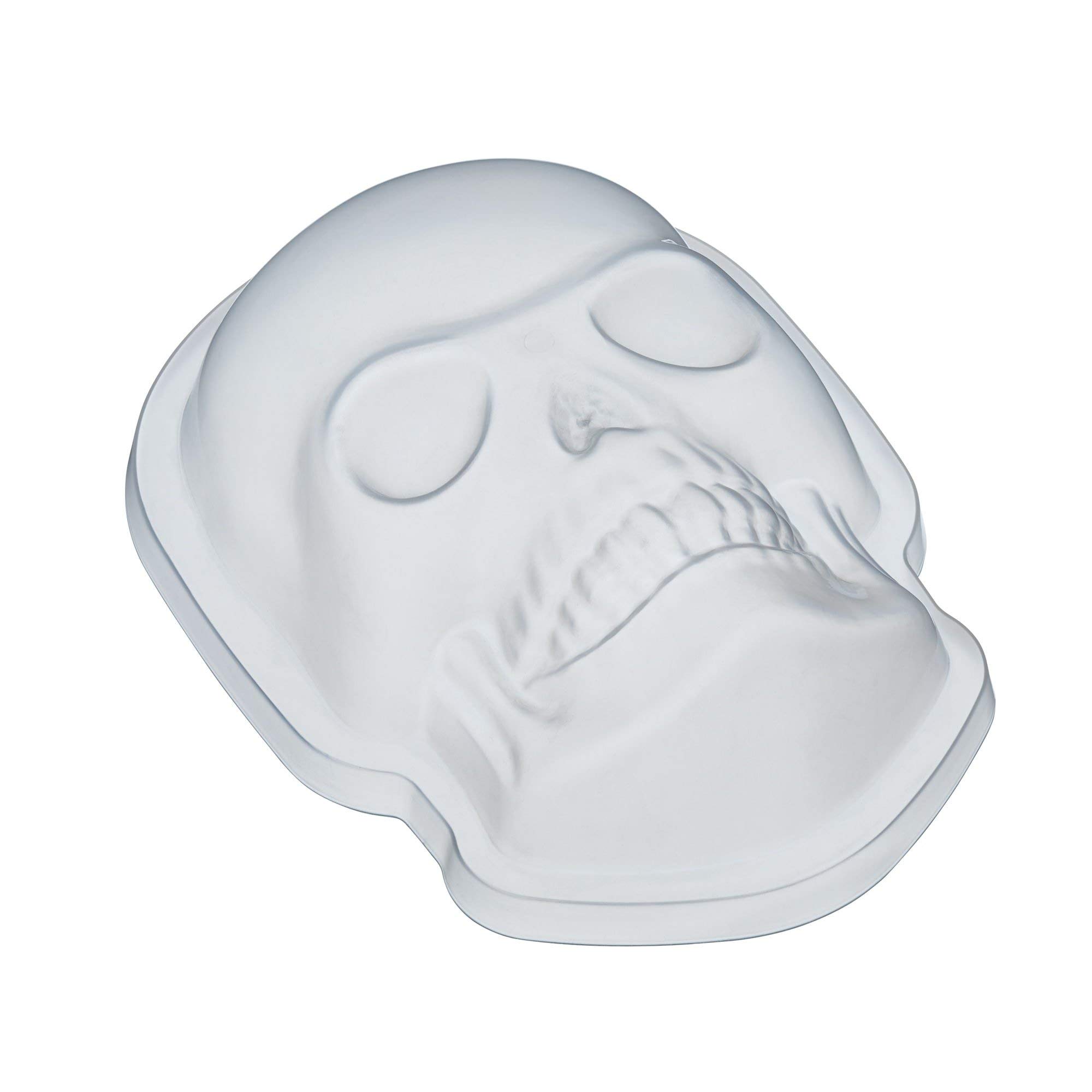 Kitchencraft White Spookily Does It Plastic Halloween Jelly Mould, 680 Ml (1.25 Pints) - Skull Design
