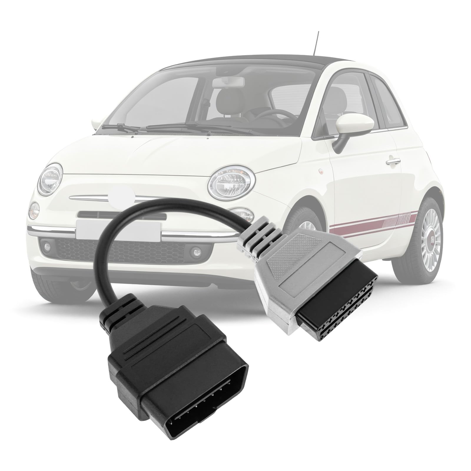 Adattatore OBD2 MultiECUScan A6, Compatibile con Fiat, Jeep, Chrysler, Dodge, Lancia,controller di parcheggio, sterzo elettrico,per cavo diagnostico Fiatecuscan OBD, Grigio