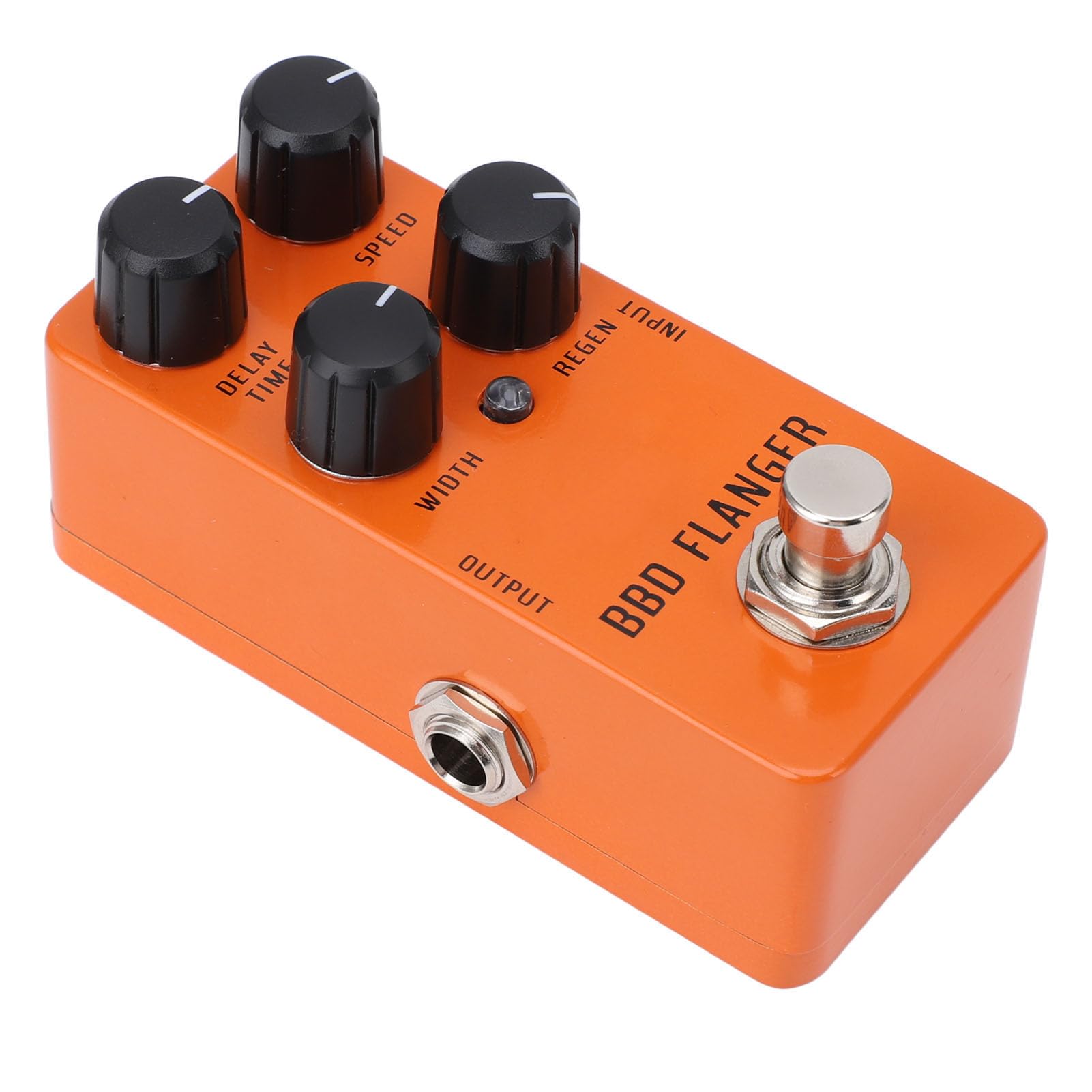Pedale per Chitarra Flanger, Pedale Flanger Mini Pedale per Chitarra a Pedale Flanger Analogico Portatile con True Bypass DC9V per Basso Elettrico