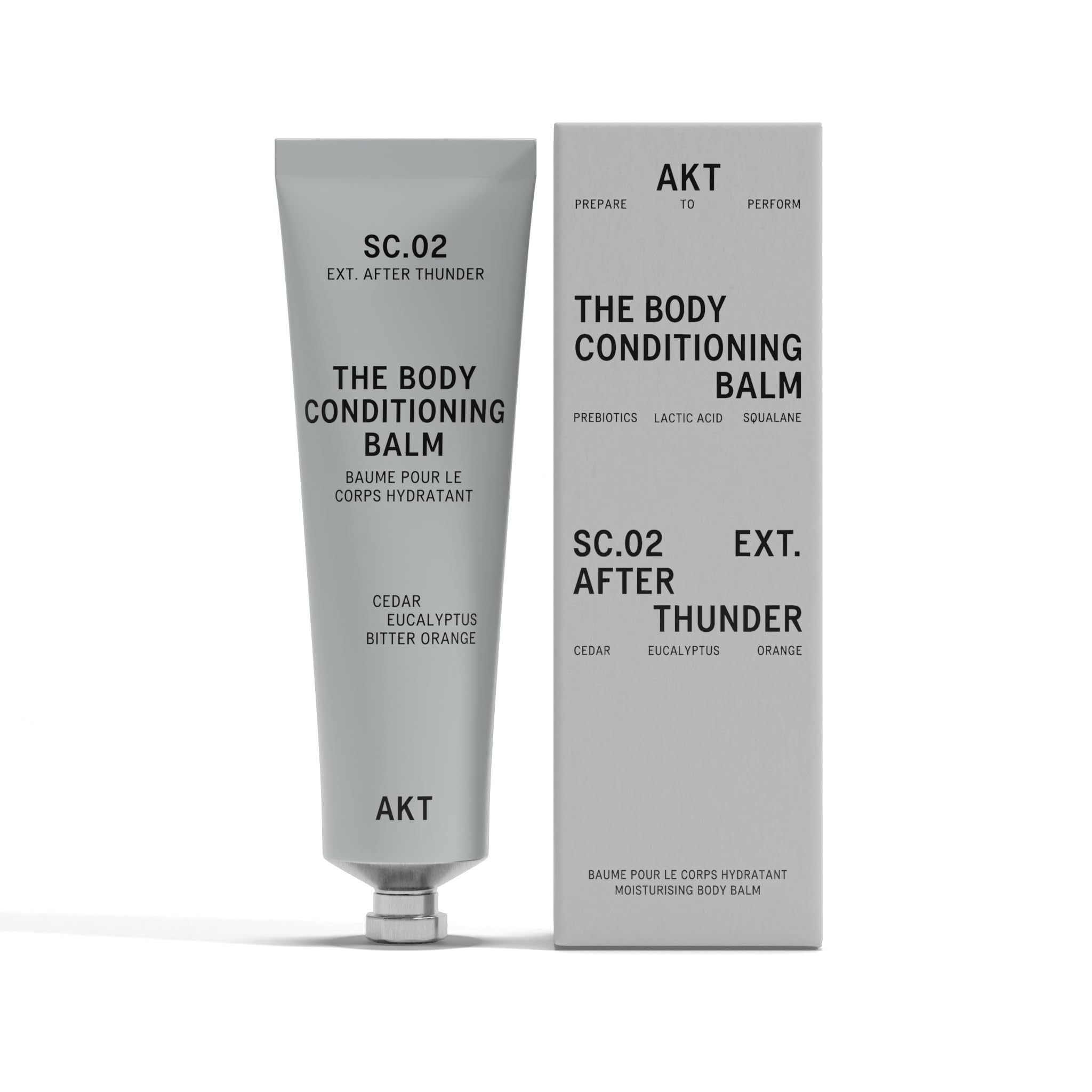 AKT The Body Conditioning Balm 3.4 Fl Oz, Firming Cream, Hydrating Body Balm with Olive Squalane & Lactic Acid, Vegan Moisturizer, Plastic Free, Sc.02