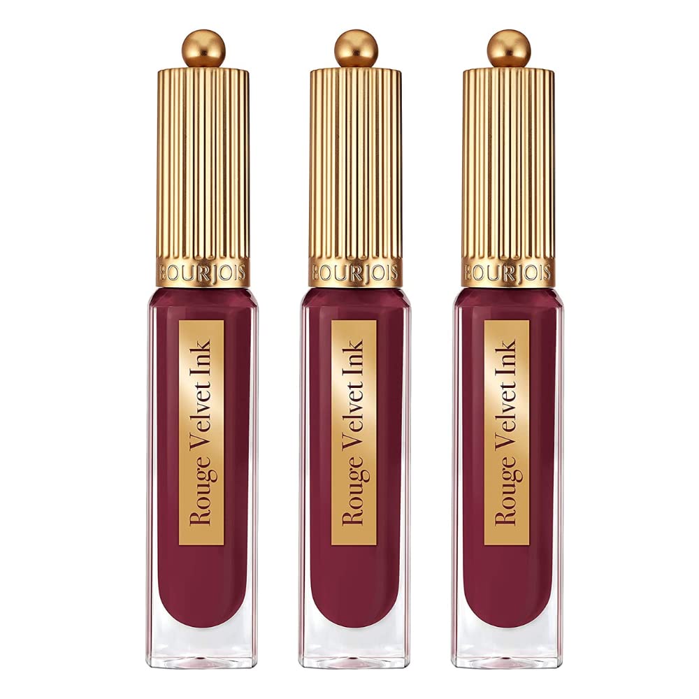 3 x Bourjois Rouge Velvet Ink Lipstick - 11 Raisin-Terdit 3.5ml