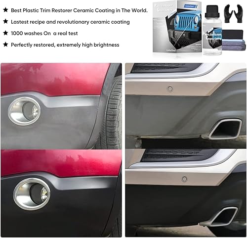Miniatura 6 de Restaurador de plástico para automóviles, revestimiento de plástico de cerámica restaura, brilla y protege el plástico, restaura el plástico