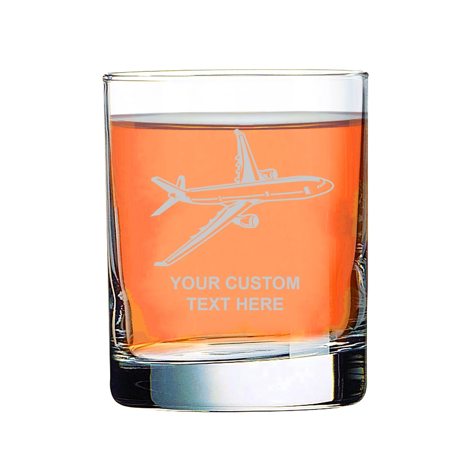 MIP Rocks Whiskey Old Fashioned Glass - Geschenk Für Piloten Mit 'I'm Just Plane Crazy' Aufdruck