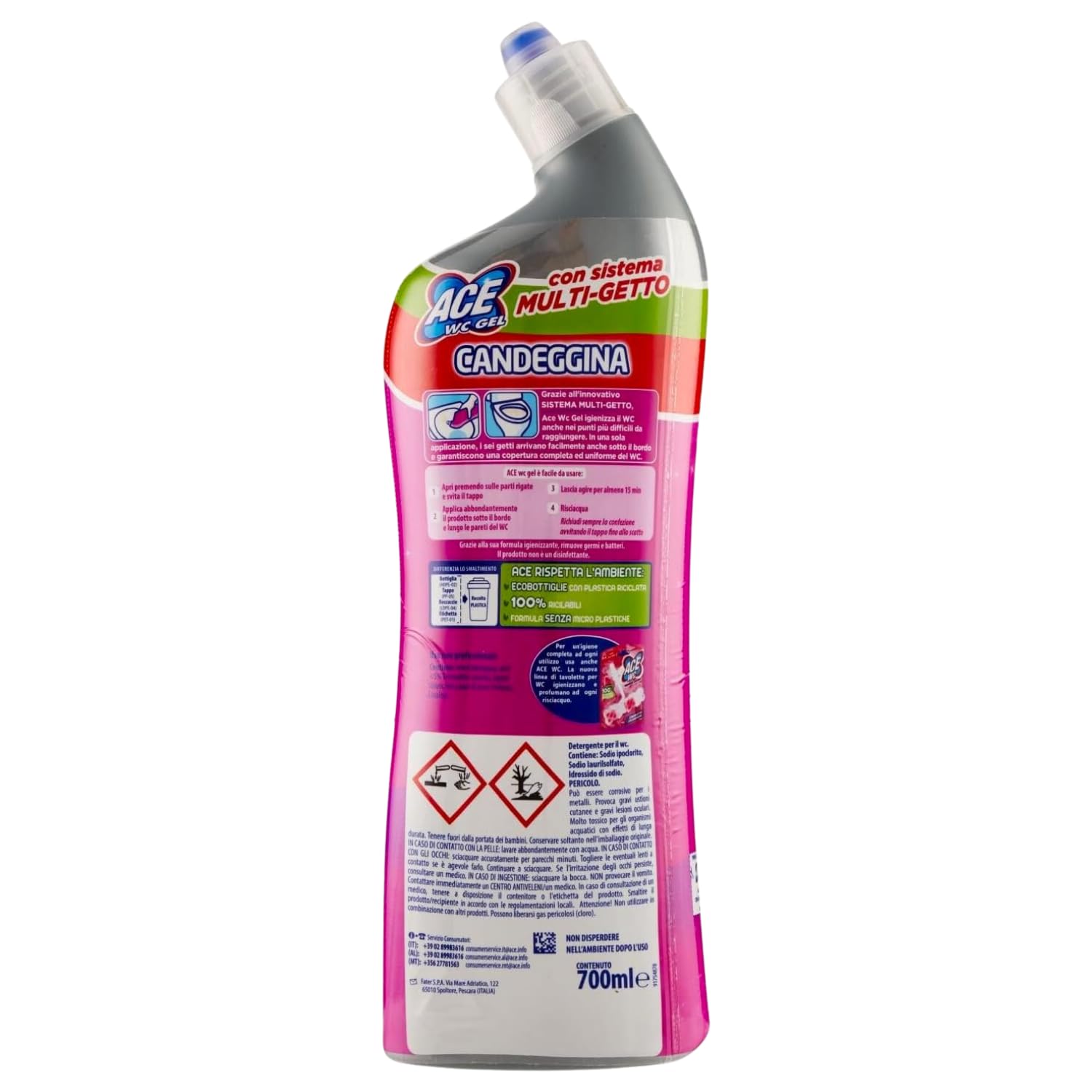 Gel Igienizzante WC con Candeggina 700 ml – Pulizia Profonda e Igiene – Variazioni 4/8/12 Pezzi (12)