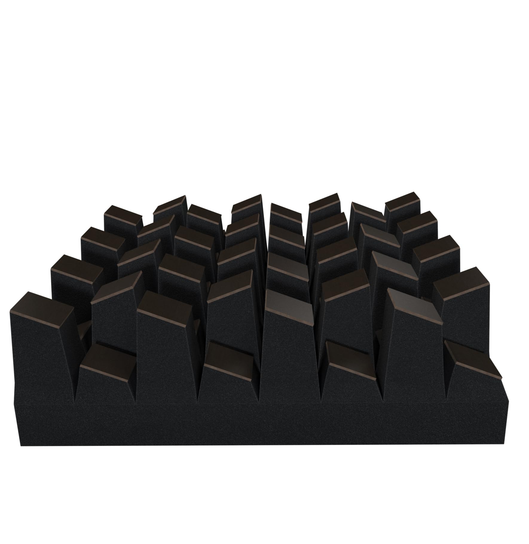 Set di 2 diffusori acustici | Diffusione e assorbimento sonora 2D | 50x50 cm | Pannelli artistici da parete | Controllo del rumore e riduzione dell'eco | [SIRIUS (150mm) | Wengé]