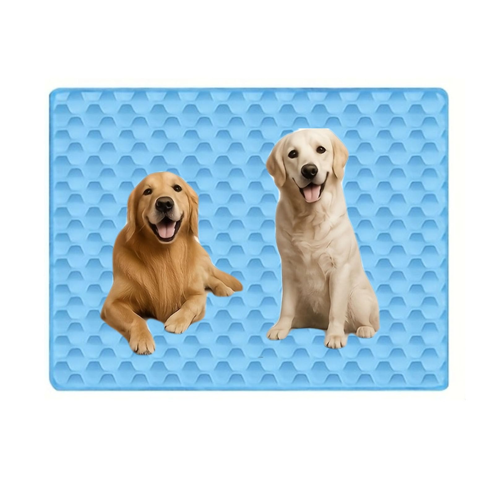 Self-Cooling Mat for Dogs and Cats Gifts, Washable Portable Cooling Ice Pad for Crate, Kennel, Car, Sofa, Bed, Floor, Indoor Outdoor Summer Use (Blue-L-1pcs)