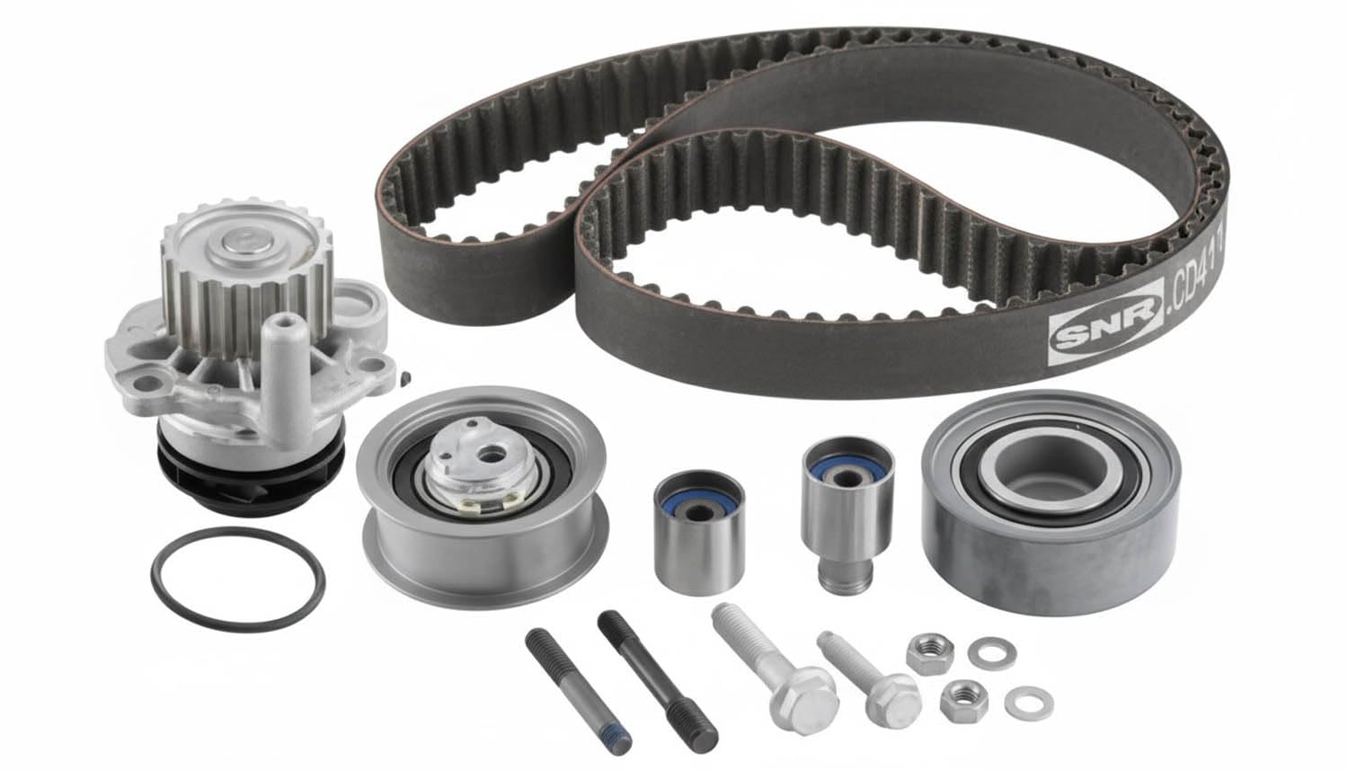 SNR KDP457.370 Kits de distribución con bomba de agua | Compatible con: Audi A3, Seat Cordoba, Cordoba Vario, Ibiza II, Leon, Toledo II, Skoda Octavia I, Octavia I Combi, VW Bora I
