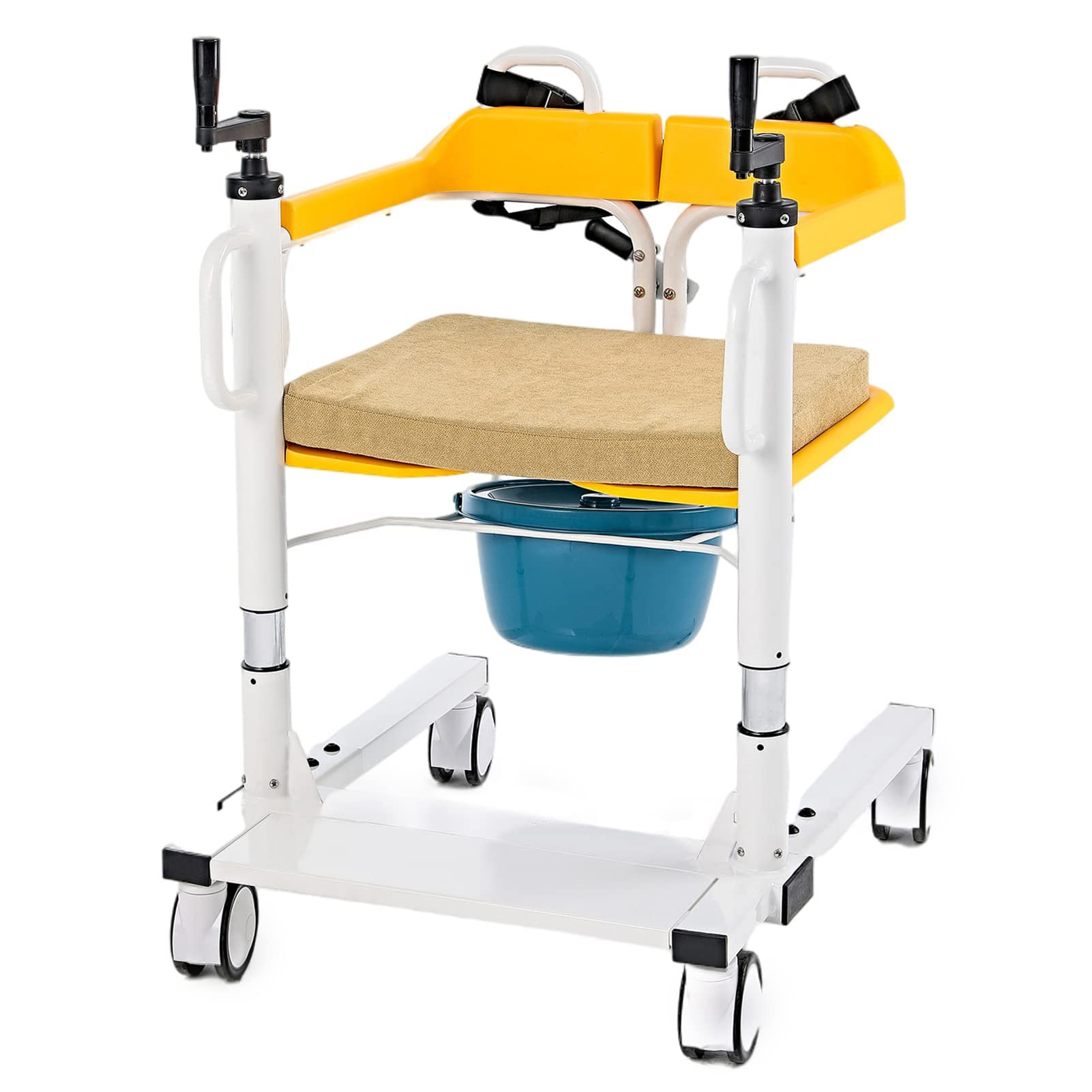 Elevador para Silla De Ruedas, Grúa para Elevación Y Traslado De Pacientes, Silla de Ruedas Elevadora de Enfermería, Carga Máxima: 100 kg/220 Libras, Amarillo