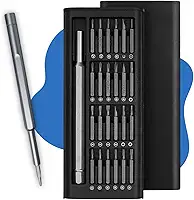 Kit Conjunto de Chave de Fenda 24 em 1 com Estojo Magnético Precisão Ideal para Reparos em Celulares, Notebooks, Relógios e Eletrônicos em Geral Linha Premium