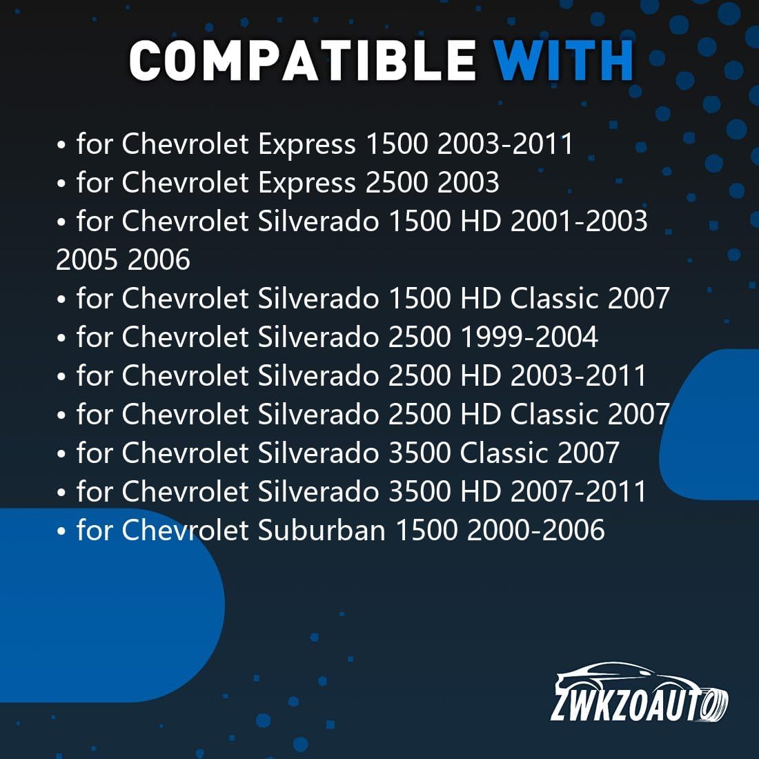 Front Lower Control Arm Bushing Kit Suspension Replace# FB833 for Chevy Silverado 2500 6.0L 2001-2004, for Chevrolet Suburban 1500 5.3L 2000-2006, for Chevrolet Suburban 1500 5.7L 2000-2002
