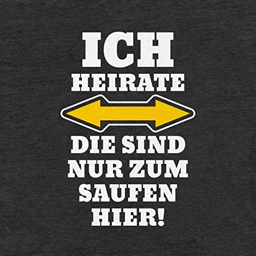 Shirtgeil Herren JGA Ich Heirate Die Saufen Hier T-Shirt XX-Large Rosa - 2