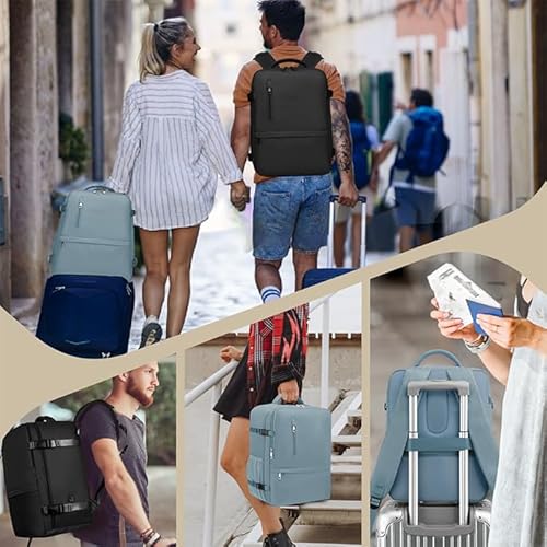 Miniatura 7 de Xkdoai Mochila Viaje Cabina Avion 40x20x25 Mochila Viaje Para Ryanair Equipaje De Mano Con Bolsa Antirrobo Bolsillo De Botellas Para Viaje Corto