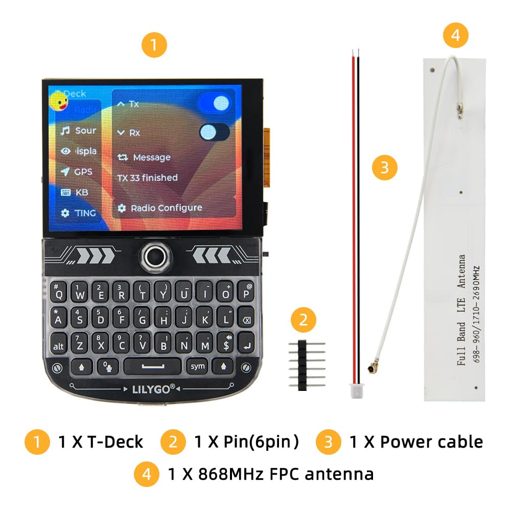 LILYGO T-Deck ESP32-S3 LoRa TTGO Development Board with 2.8 Inch ST7789-SPI Interface IPS LCD (868MHz Firmware) — view 6
