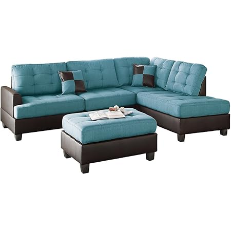 poundex f6859 sala seccional tapizado