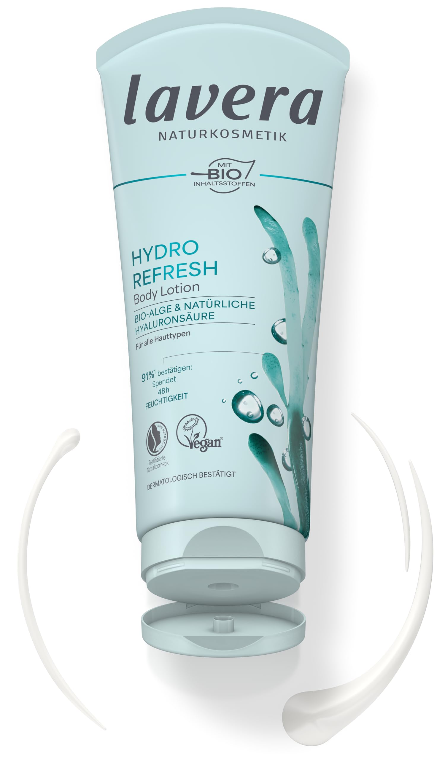 lavera Hydro Refresh balsam do ciała – nawilża przez 48 godzin – do suchej skóry – odświeżający – wegański – naturalny kosmetyk – 200 ml