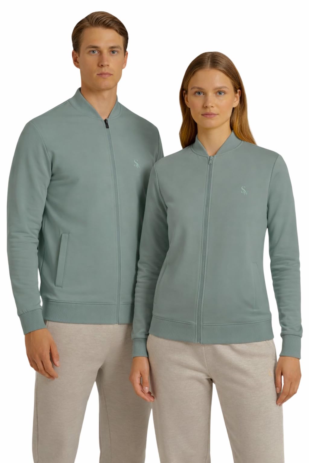 spice wardrobe Unisex Full-Zip Jacket, Light Orange Color, Athletic Wear, Casual Sports Wear with Side Pockets, Long Sleeve-picture-17