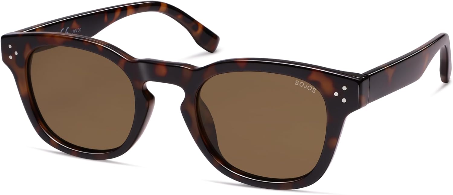SOJOS Retro Vintage Polarized Sunglasses Womens Mens, 70s 80s Square Panto Style UV400 Shades SJ2662 - Image 2