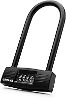 USHAKE Heavy Duty Combination U-Lock for Bike, Scooter, Motorcycle & Gate - 10mm Anti-Theft Shackle Paddle Lock