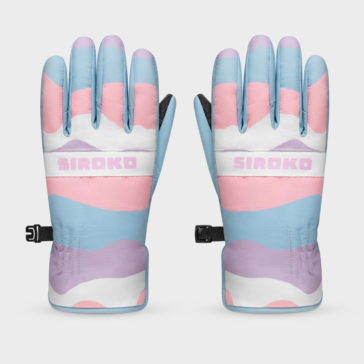 SIROKO Guantes térmicos esquí niños esquí y Nieve Bubbles Multicolor