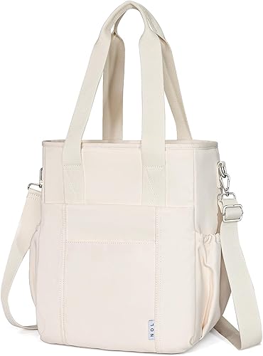 Miniatura 8 de Bolsa de almuerzo aislada NOL para mujeres, bolsa de almuerzo espaciosa grande con correa ajustable removible para el hombro con múltiples