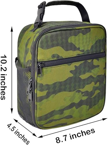 Miniatura 2 de Lonchera reutilizable con aislamiento a prueba de fugas, para oficina, trabajo, picnic, comida con múltiples bolsillos para hombres y mujeres (gris,