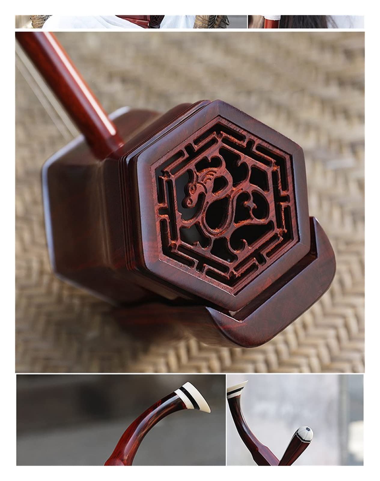 Amazon.co.jp: Zuzu Rosewood Erhu Hu Qinプロフェッショナル