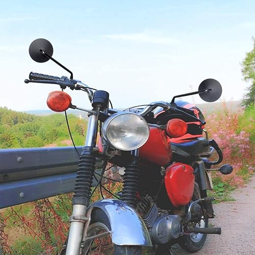 Miniatura 8 de Espejos laterales retrovisores universales para motocicleta, 4 pulgadas, redondo, multiajuste para Cruiser Chopper Cafe Racer Old School Bobber