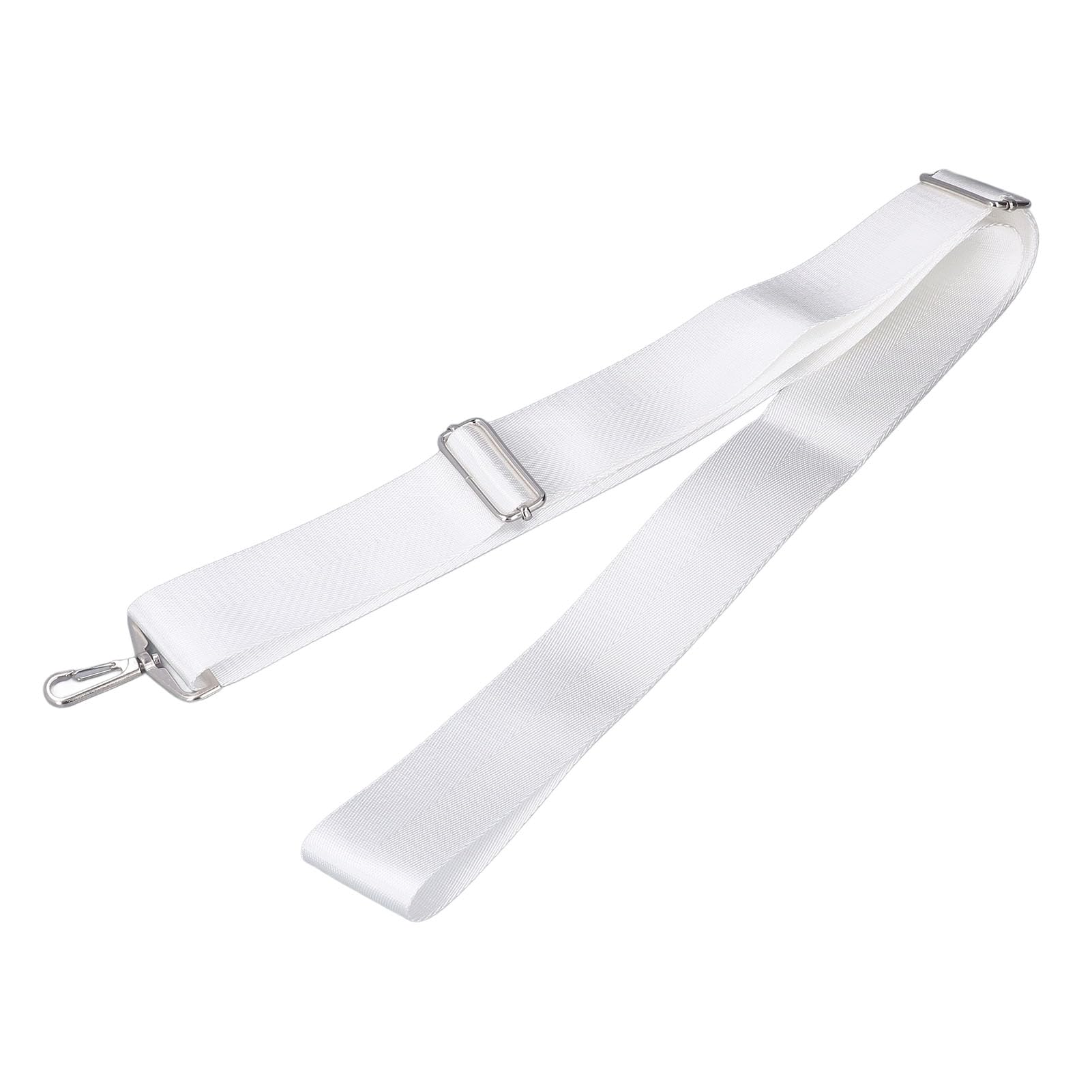 Adjustable Height Tennis Net Straps White for Center Strap Maintenance, Stainless Steel Buckle