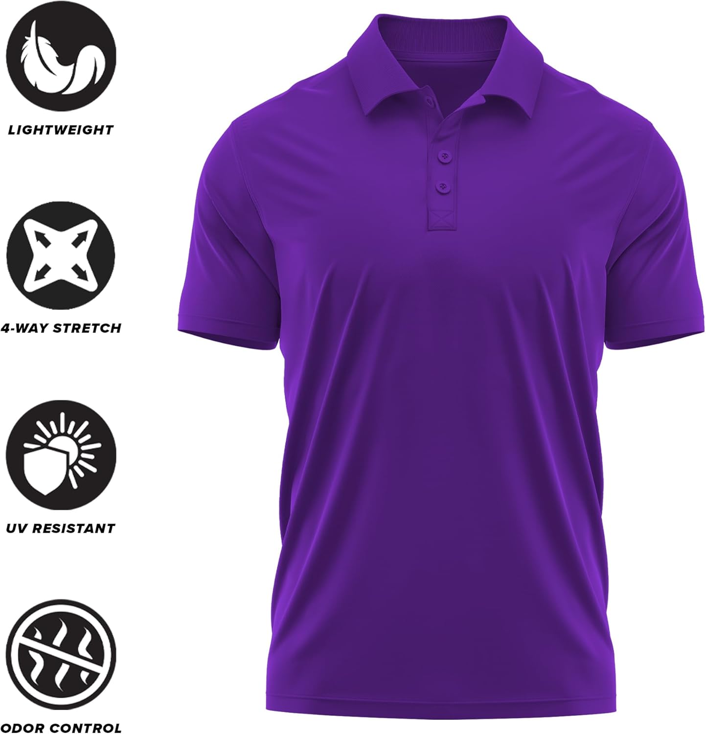 Official NCAA Collegiate Men's Sport Polo Short Sleeve Shirt Left Chest Logo Collection