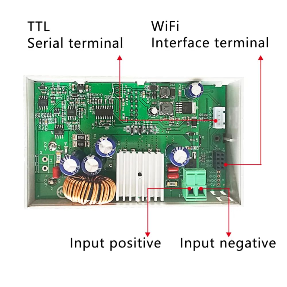 DollaTek Zasilacz pr?du sta?ego z regulacj? wyj?cia DC0-50V 5A 250W zasilacz prze??czaj?cy z 4-cyfrowym wy?wietlaczem LCD do sprz?tu laboratoryjnego i testów elektronicznych