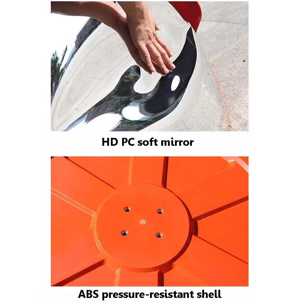 Espejo De Entrada Convexa, Espejo De Punto Ciego Ajustable, Espejo De Tráfico, Espejo De Seguridad Interior Y Exterior, Espejo De Seguridad Parabólico para Punto Ciego, Garaje, Almacén,55cm