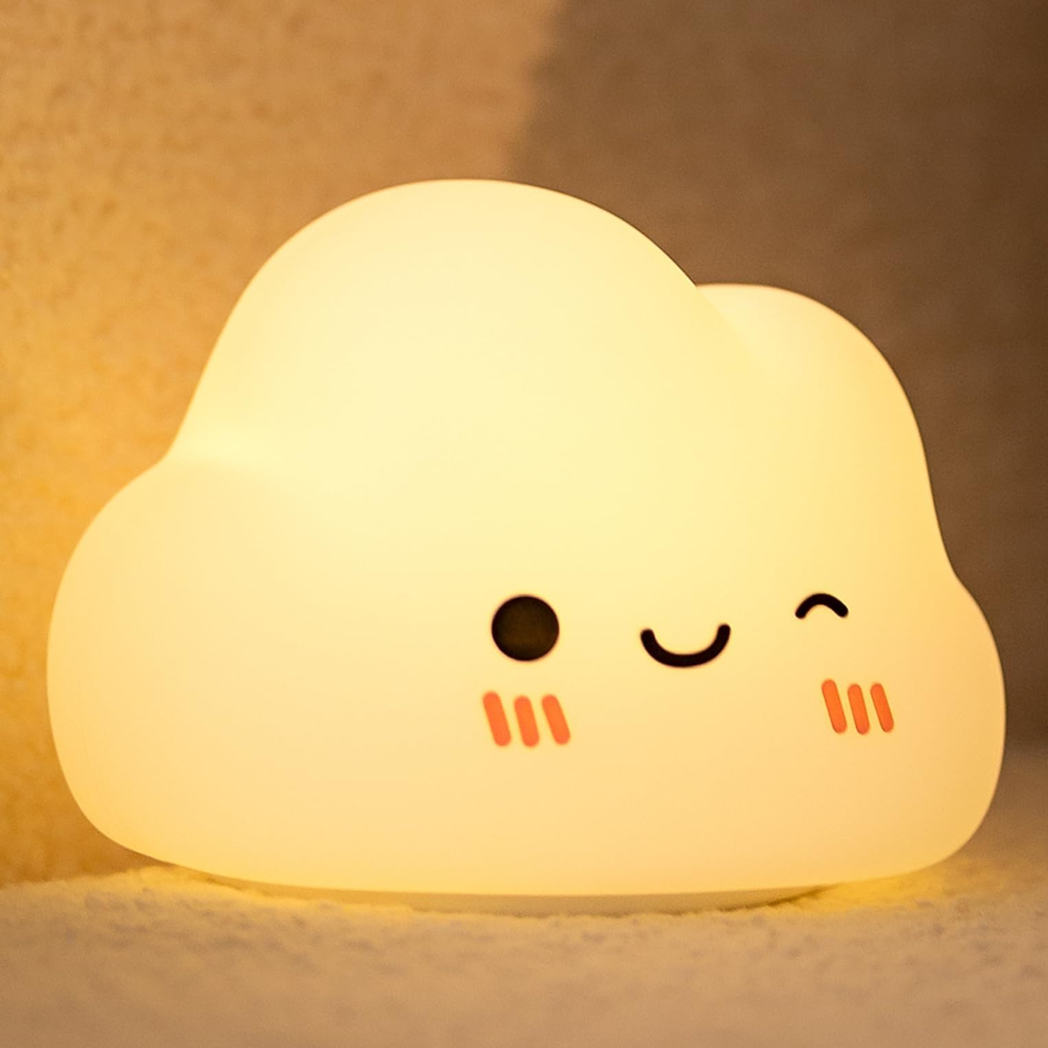 Night Light Children's Cloud Nursing Light Baby Snooze Light for Children's Room with Multicoloured Light and Timer, Dimmable, Rechargeable, First Equipment Newborn (Cloud)