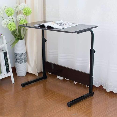 Miniatura 27 de Henf Mesa auxiliar móvil para sofá, mesa de cama rodante, mesa de aperitivos, altura ajustable, soporte para computadora portátil, escritorio, Negro