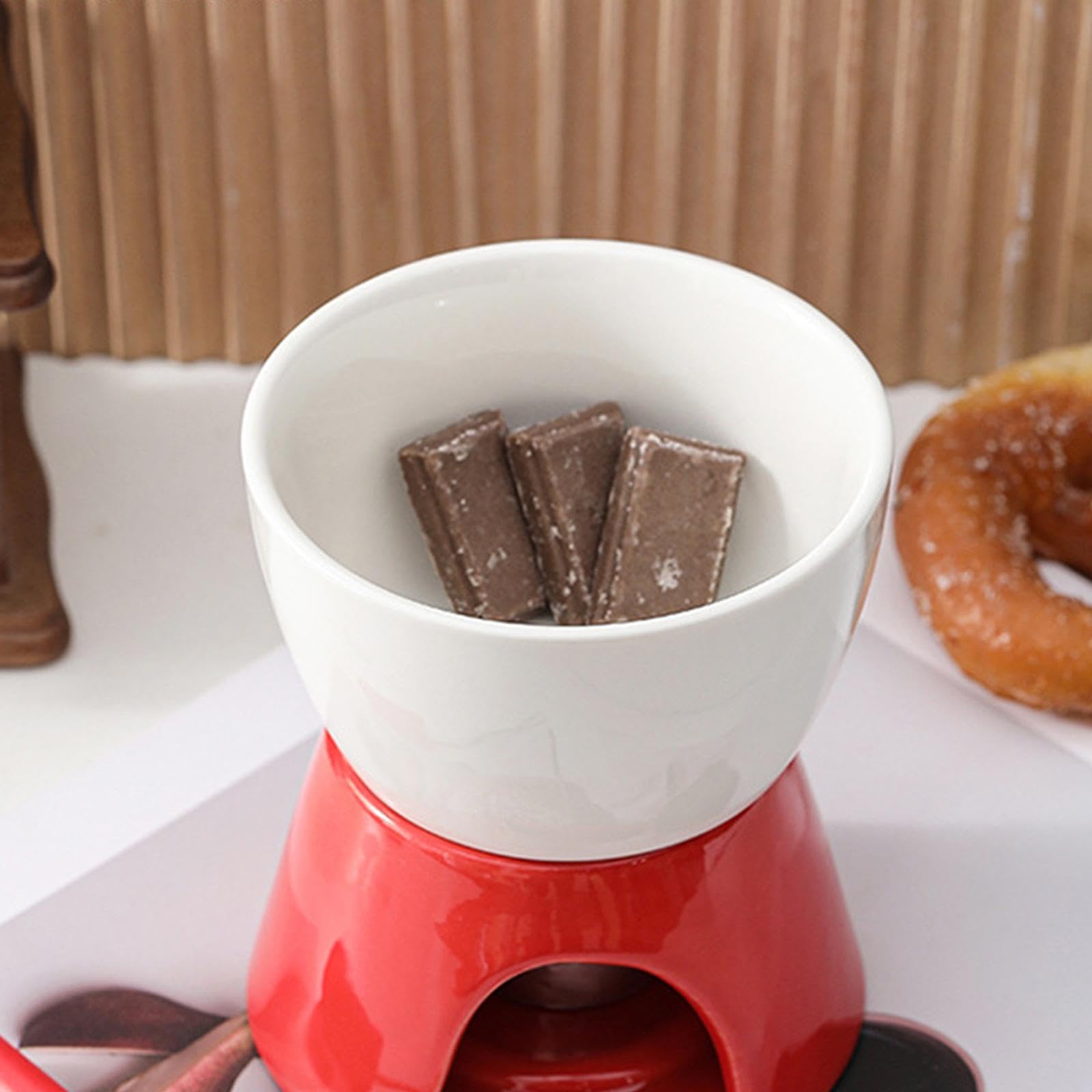 Scaldaburro in Ceramica per Fonduta di Cioccolato per Anniversario di Dessert Al Burro