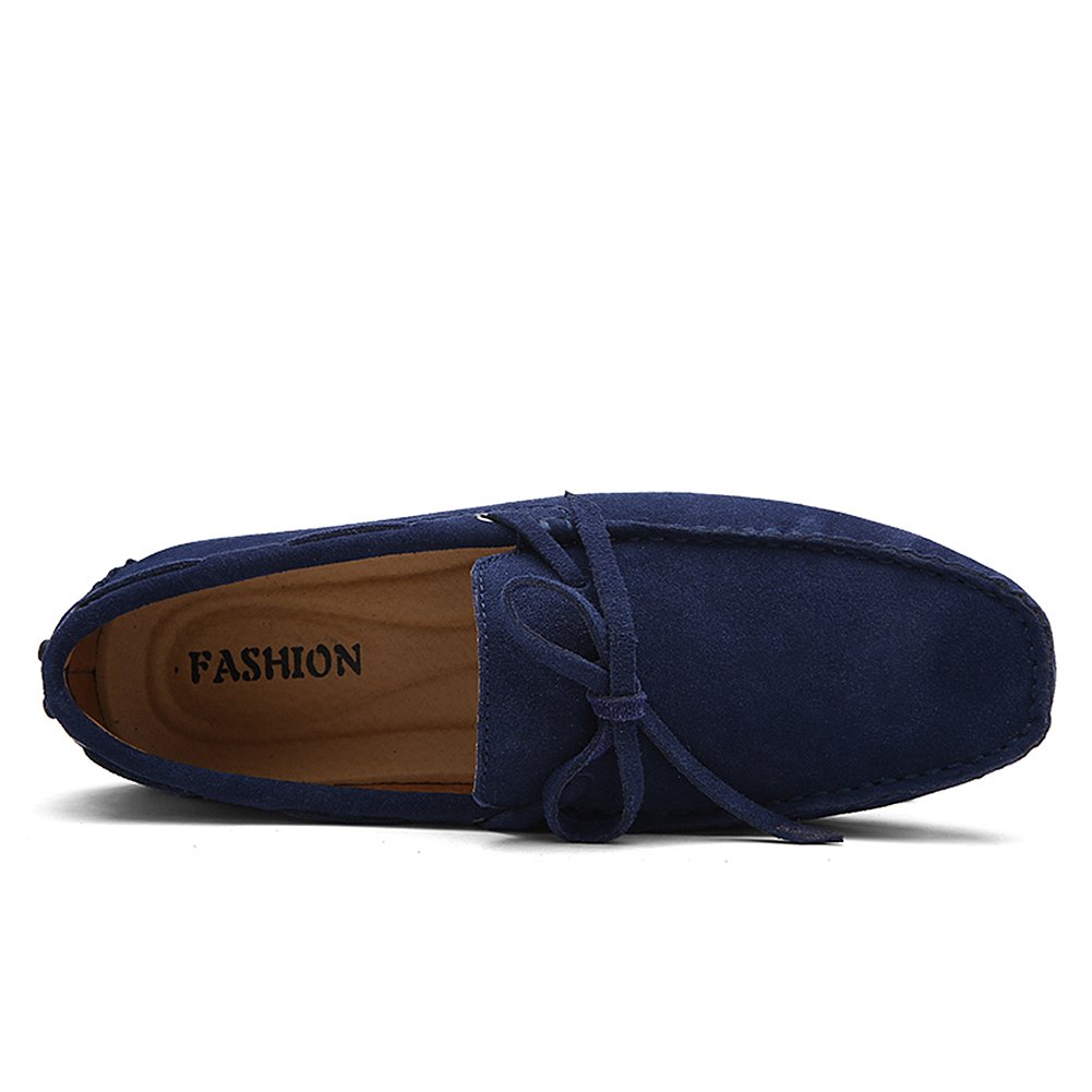 Hombres Suave Gamuza Mocasines de Conducción Zapatos Hecho a Mano Pantuflas Talla Grande