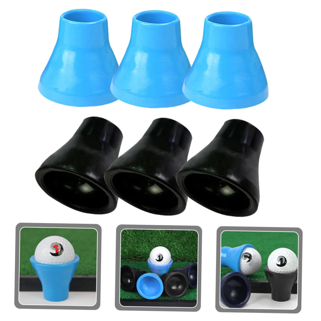 Recogebolas De Golf Portátiles con Ventosa De Goma para Putters Compactos - 6 Unidades Accesorios