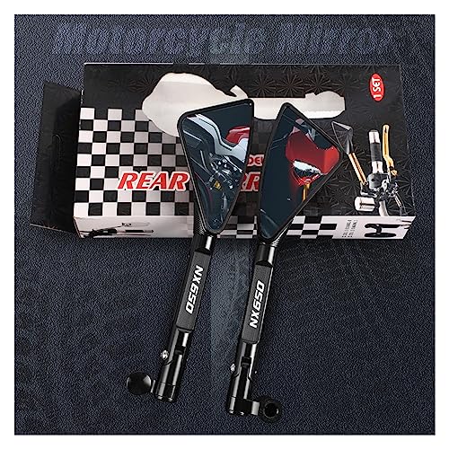Motorcycle accessories Motorcycle Rearview Mirror View Side Mirrors For H NX650 NX 650 J-X Dominator 1993 1994 1995 1996 1997 1998 1999(A-Black)