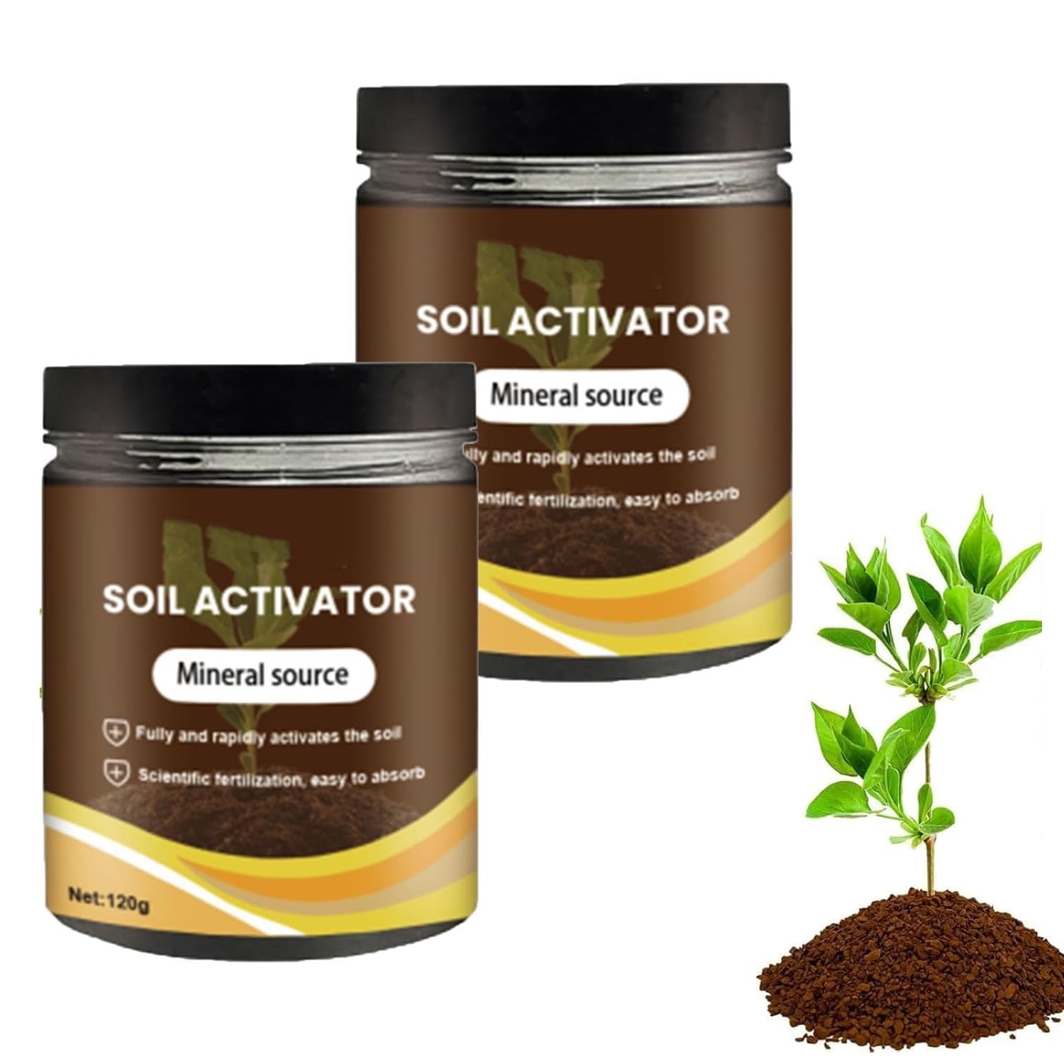 Soil Pro Activator,activateur de sol organique et engrais pour plantes, pelouses et jardins, revitalisateur de sol multifonctionnel, pour plantes d'intérieur et d'extérieur (2pcs)