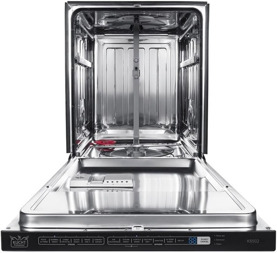 Pemberly Row 24" Stainless Steel Top Control Dishwasher, Silver Finish, Quiet 46dBA, Energy-Efficient, Integrated Console, Adjustable Racks, 36"x23.6"x26" Compact Design for Kitchen Use