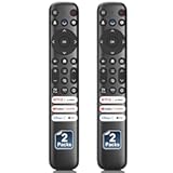 Only for TCL-Google-TV-Remote-Control Replacement&comma;RC813 Compatible with TCL QM8&sol;QM7&sol;Q7&sol;Q6&sol;Q5&sol;S5&sol;S4&sol;S3 4K UHD HDR LED QLED QD-Mini LED Full-HD Smart TVs&lpar;Pack of 2&rpar;