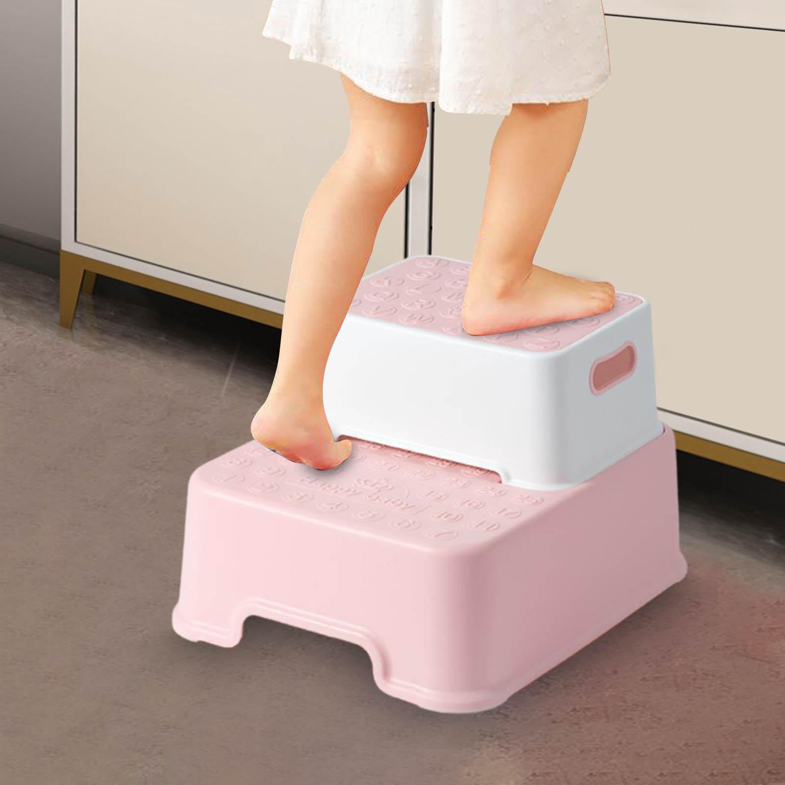 rockible Escalón Infantil para Baño y Cocina, Seguro y Práctico, Rosa