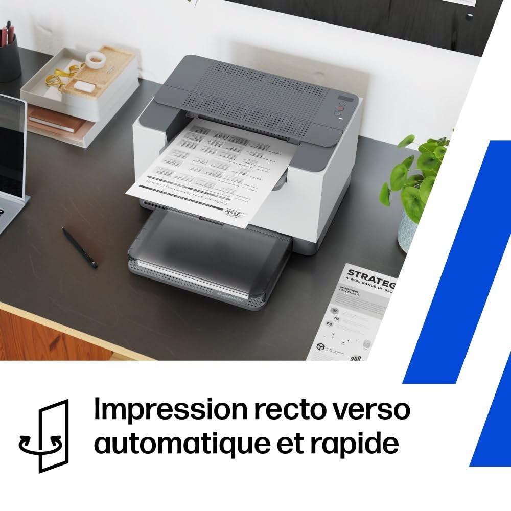 HP LaserJet M209dw, 6GW62F, Imprimante monofonction A4, Impression Recto Verso Automatique en Noir et Blanc, 29 ppm, USB, Wi-FI, Ethernet, Smart, sans fax, sans ADF, écran LCD à icônes, Grise