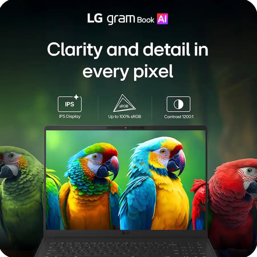 LG Gram 16 Laptop 2026, AMD Ryzen AI 7 445 CPU, 16GB RAM 7467 MHz, 1TB SSD