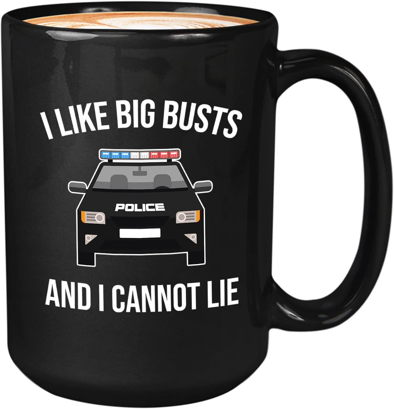 Bubble Hugs Police Officer Coffee Mug 15oz Black - Fufutre Police Officer - Police School Academy College Graduation Coworker Funny Police Man Sergeant Military