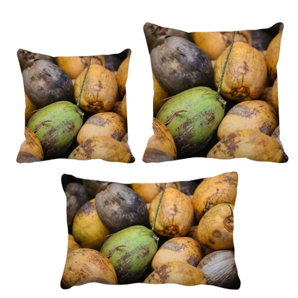 Housse de coussin motif papaye finition soignée pour décoration élégante